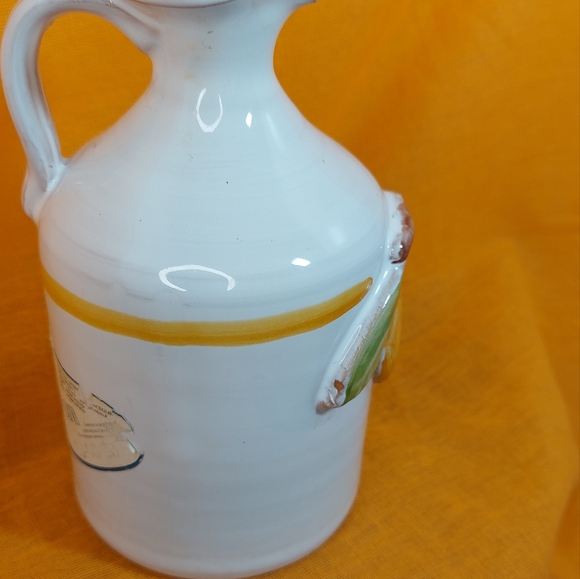 Galantino Handpainted Ceramic Oil Cruet/Trader Joe's Portugese Salt Ceramic Jar - Picture 10 of 10